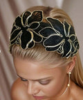 Black and Gold Beaded