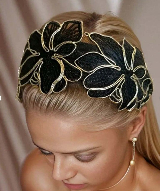 Black and Gold Beaded