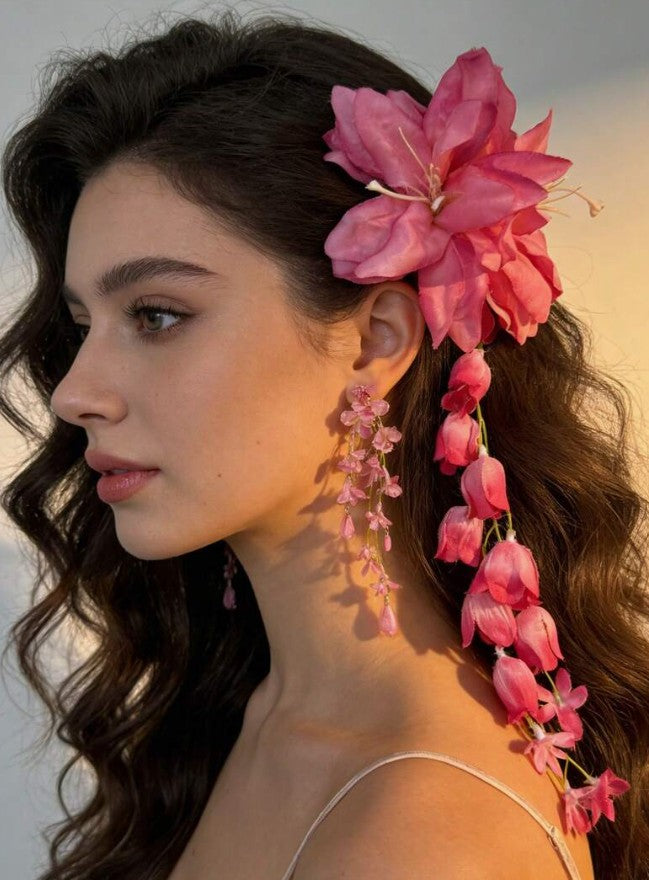 Bohemian Lily of the Valley Tassel Hair clip