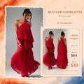 Ruffled Georgette Maxi Halter Dress