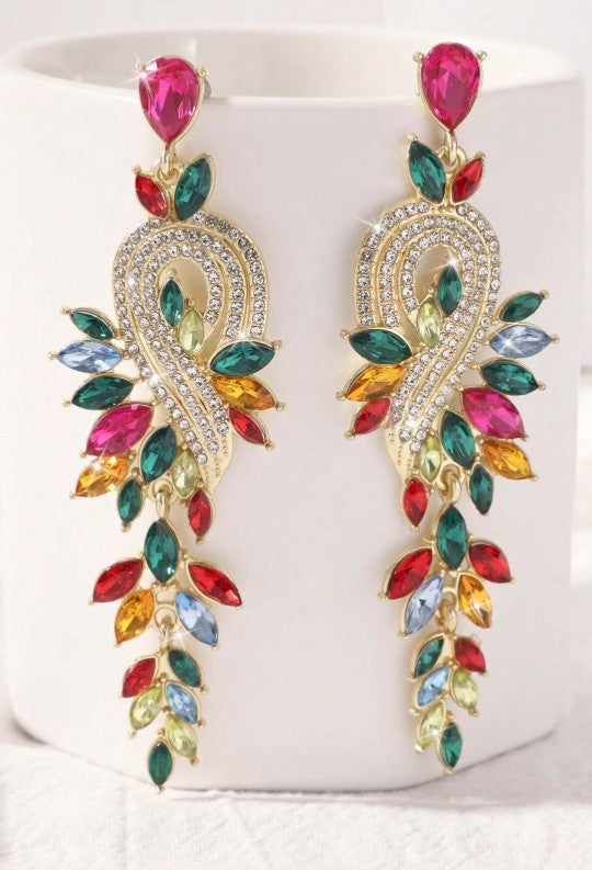 Rhinestone Drop Earrings